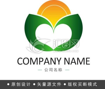 農(nóng)業(yè)標(biāo)志 愛心手葉子