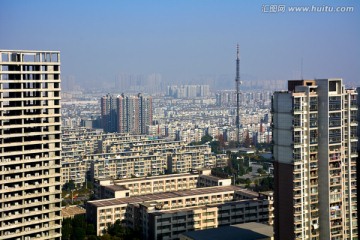 鸟瞰居民区