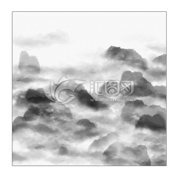 水墨山水畫 古風(fēng)裝飾畫