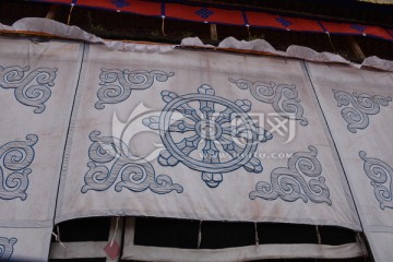 藏传佛教画布图案 花纹