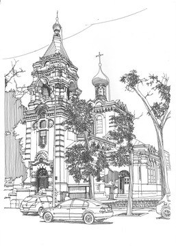 圣阿列克谢耶夫教堂街景