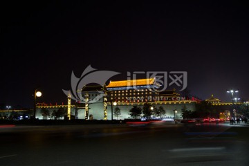 西安永宁门城墙夜景