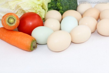 有机蔬菜和鸡蛋