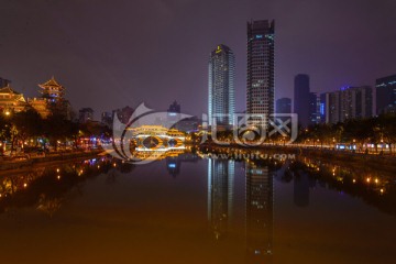 成都锦江香格里拉酒店夜景