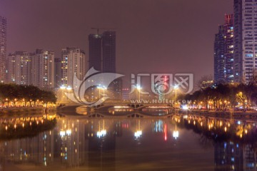 成都锦江九眼桥夜景