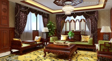 中式整木家装客厅