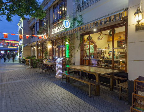 上海咖啡馆夜景 夜店