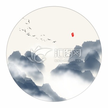 水墨山水畫