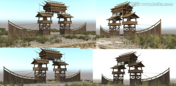 3DSMAX模型民居木房