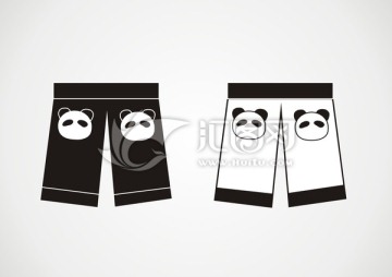 熊猫系列短裤设计