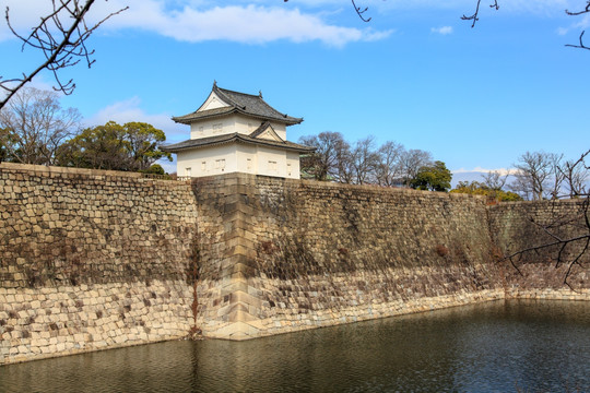 大阪城天守阁城墙护城河