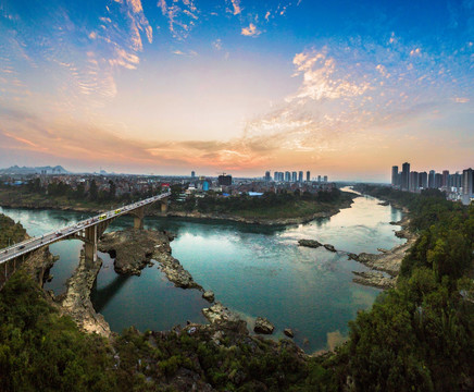 来宾红水河全景