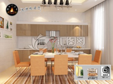 現(xiàn)代簡約風(fēng)格餐廳效果圖
