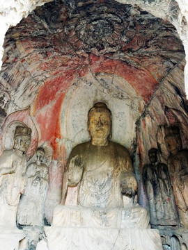 洛阳龙门石窟 石刻 菩萨佛像