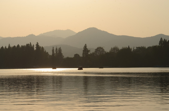 西湖山水 西湖黄昏