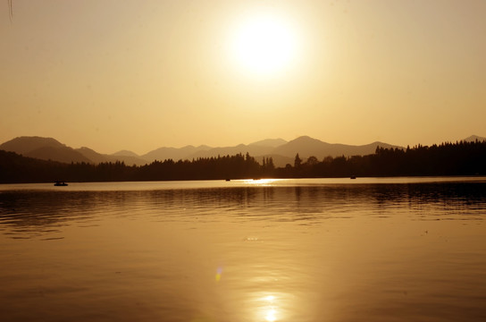 西湖山水 西湖黄昏