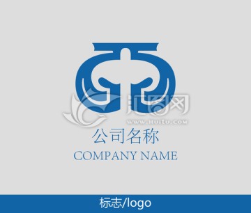 罗马柱标志 数字5logo