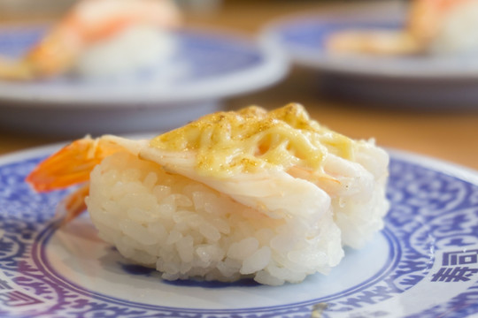 烤虾寿司