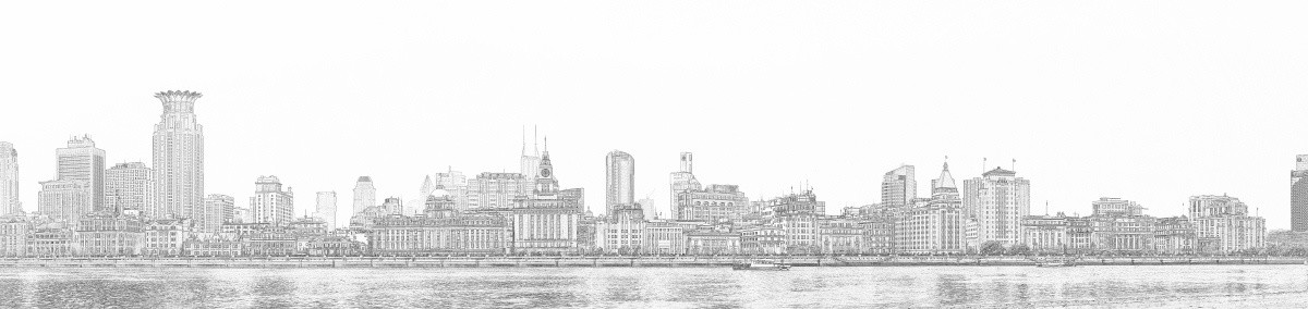 上海外灘建筑線描