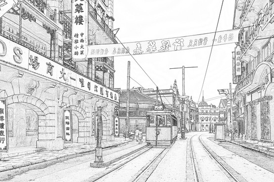 老上海南京路線描