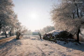 乡村雪景