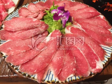 现切羊肉