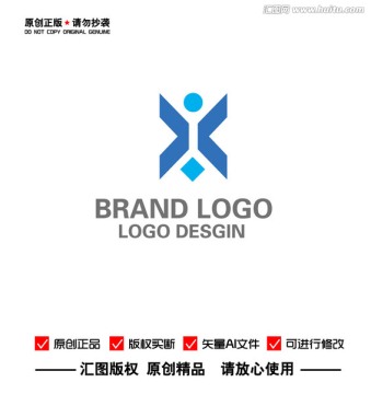 X 圆 方logo