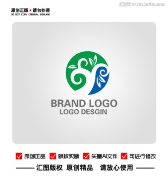 Y树 叶 生态 环保LOGO