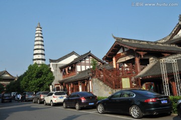 文峰塔 合川文峰古街 复古