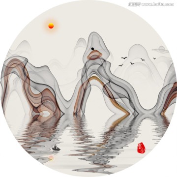 抽象意境山水 禪境藝術(shù)