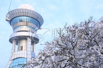 黑麋峰国家森林公园雪景雾凇图