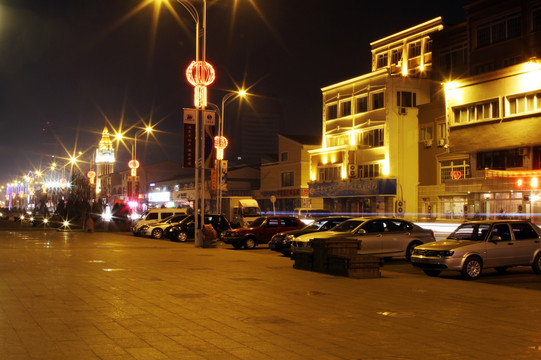 辽宁丹东 城市夜景