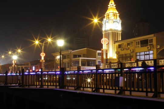 辽宁丹东 城市夜景