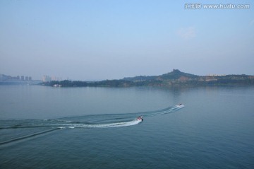 快艇 合川 嘉陵江风景