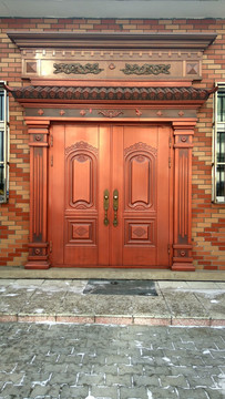 双扇铜雕门，高档铜雕门