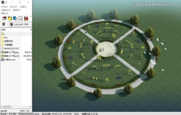 健身小廣場鳥瞰效果圖