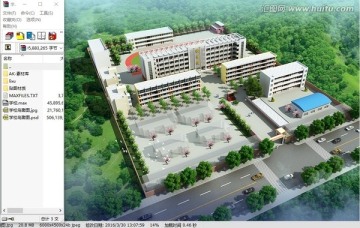 學校整體鳥瞰圖設(shè)計