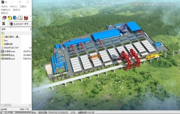建筑工業(yè)筑路制梁場鳥瞰圖設(shè)計