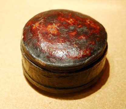 藏族牦牛皮酥油盒