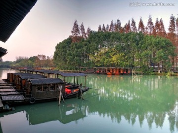 乌镇西栅 游船全景