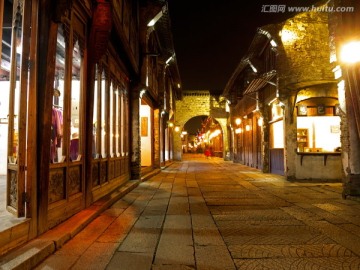 乌镇西栅 街道夜景