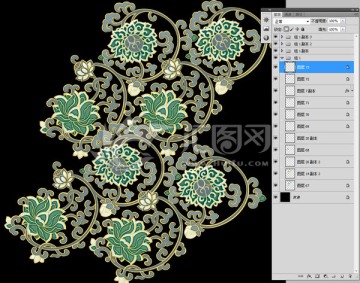 中式底纹 内有分层图