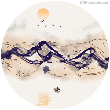 潑墨山水畫 抽象山水