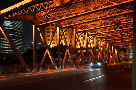 外白渡桥夜景 钢结构