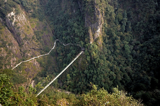 武义牛头山 金锁桥 俯瞰全景