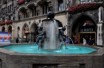 德国街景 喷泉