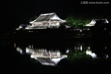 寺庙夜景