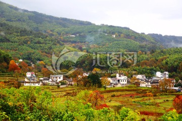 山村秋色 塔川风光