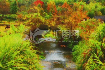 風(fēng)景裝飾畫 油畫