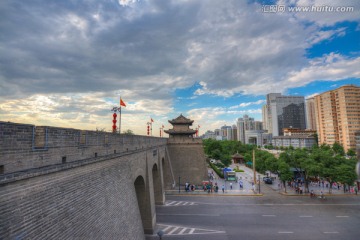 西安古城墙街景